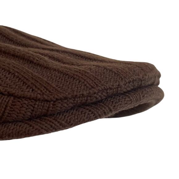 Linea Uoma Cotton Blend Brown Ribbed Ivy Flat Cap Hat Size, Preppy, M/L - Picture 2 of 7